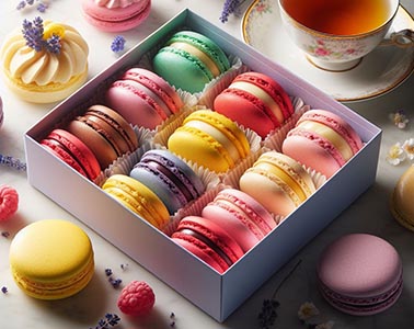 caja con macarons